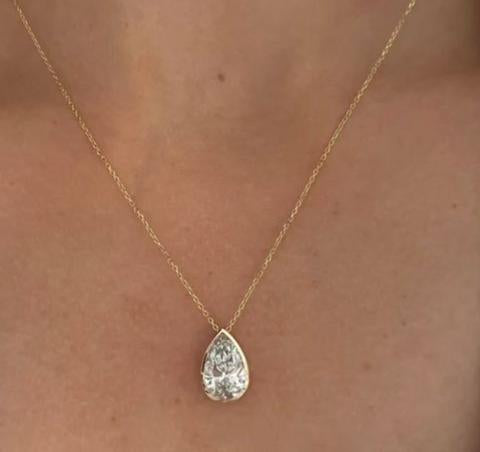 Lab-Grown Pear-Shape Diamond Pendant