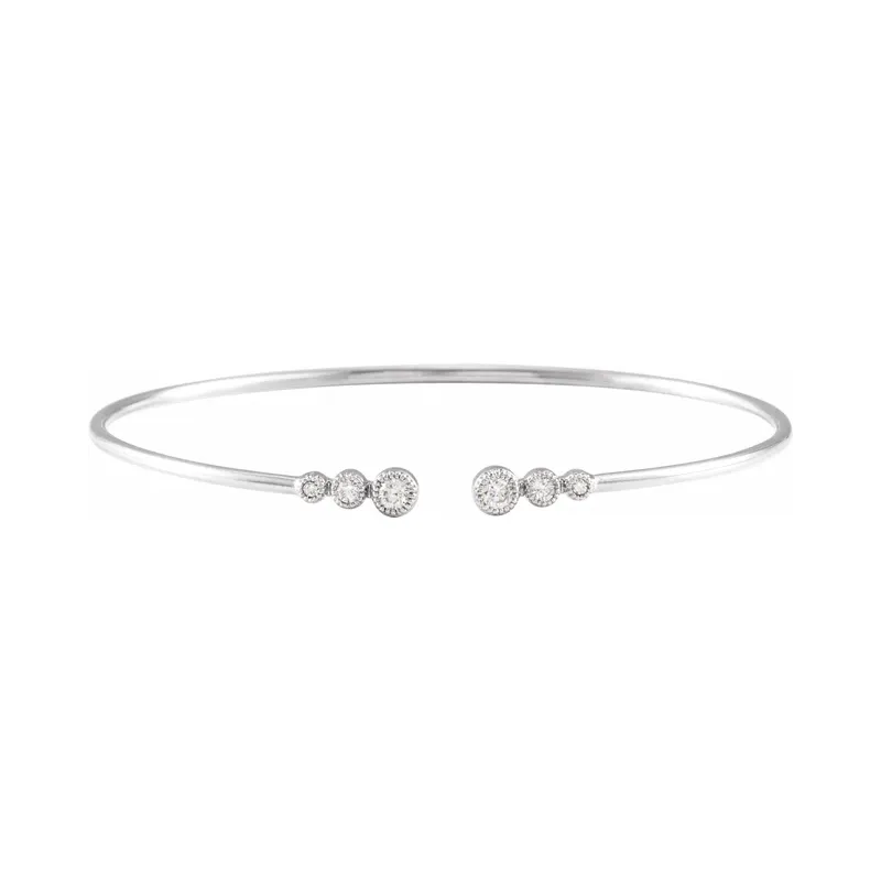 Friend for Life Gold and Natural Diamond Bangle