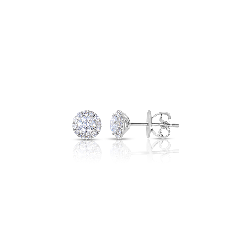 Renee's Round Halo Studs