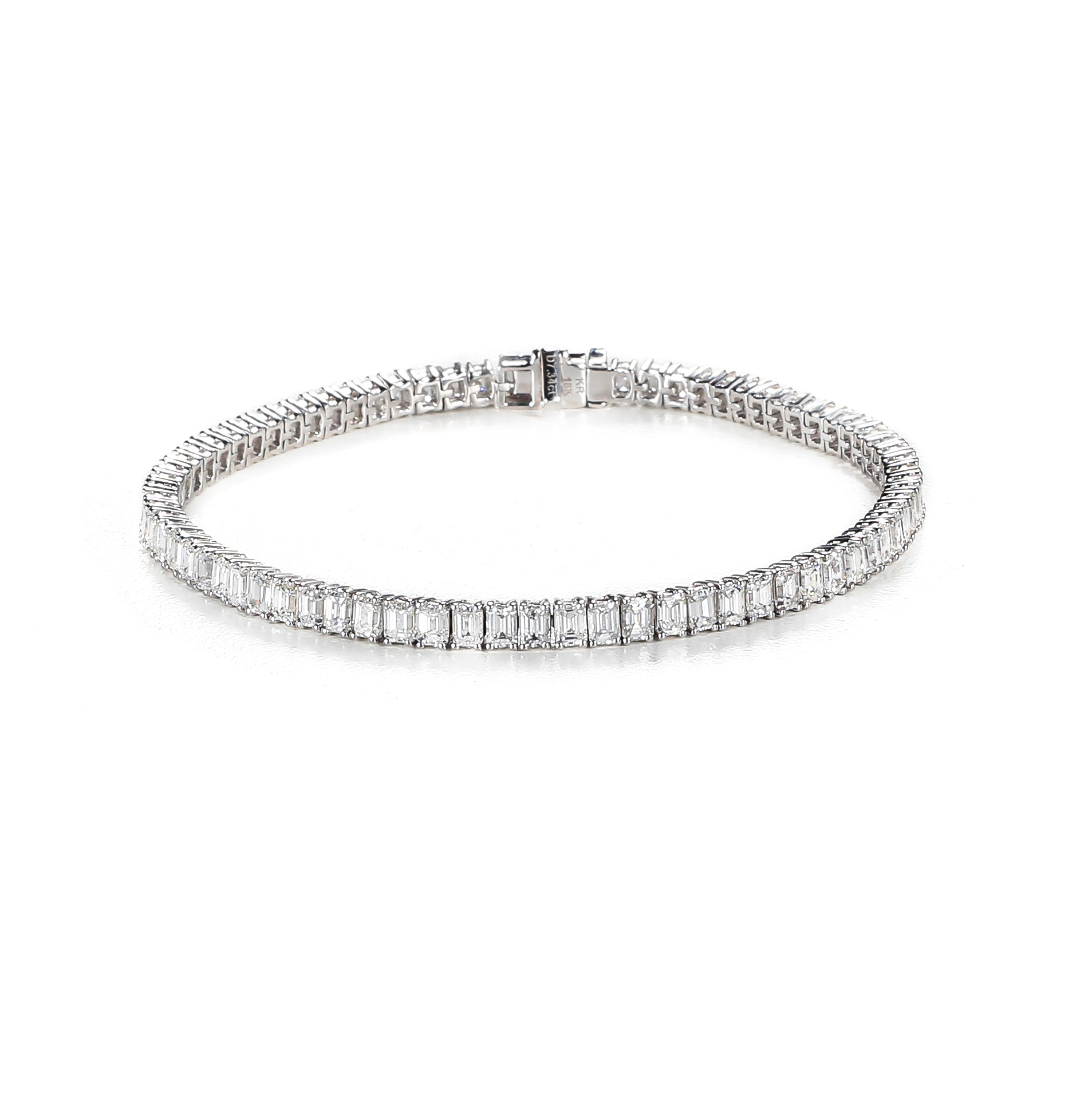 7.34 CTW Emerald-Cut Diamond Tennis Bracelet