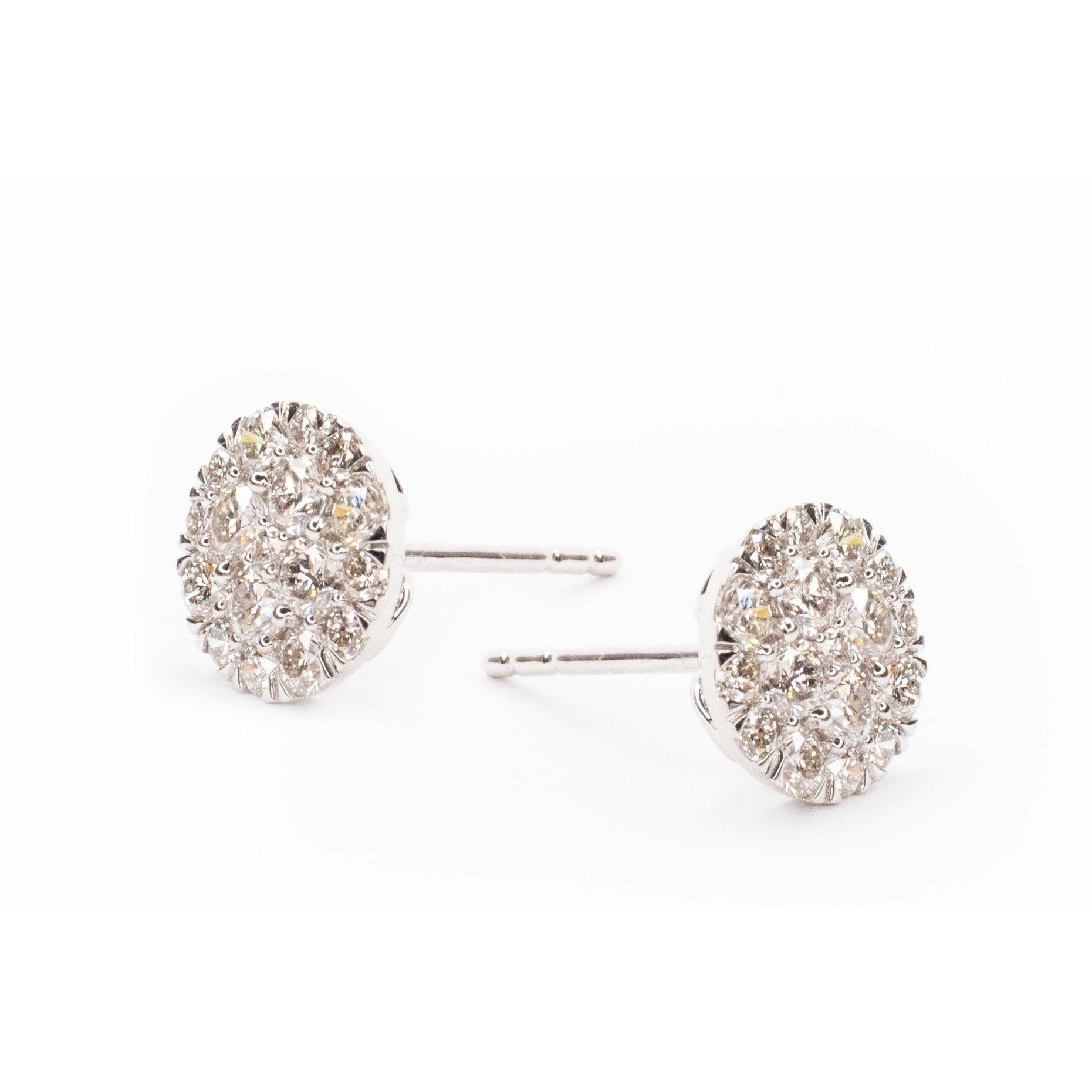 Multi-Stone (Roundish) Diamond Studs - Lumije New York