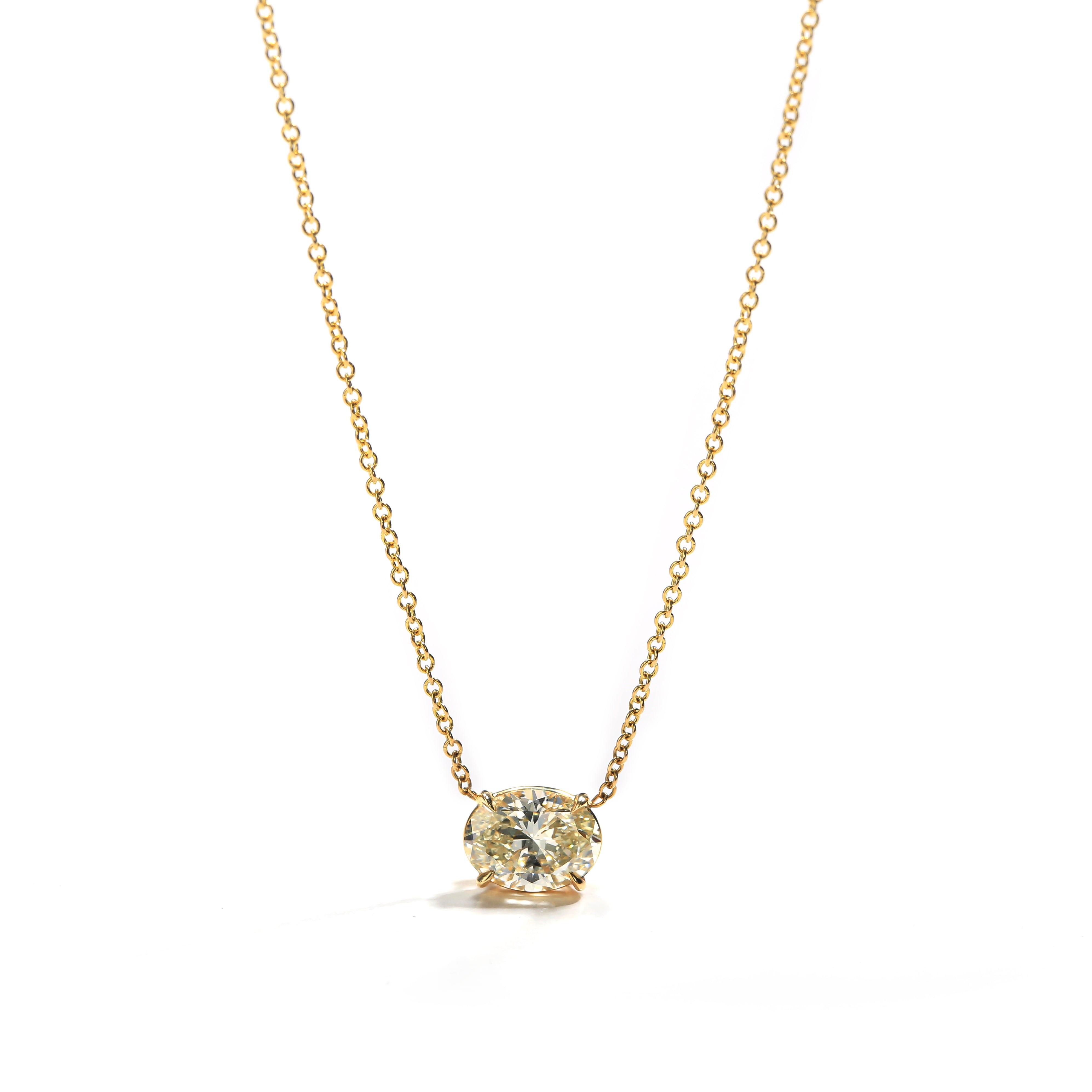 Gorgeous 1.01 Oval Diamond Pendant