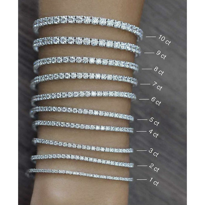 Buy 6.00CT Diamond Bracelet Prong Set Round Diamonds 4 Prongs Basket  Setting Online in India - Etsy